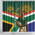 Custom South Africa Rugby Shower Curtain 2024 Go Springboks Mascot African Pattern