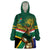 Custom South Africa Rugby Wearable Blanket Hoodie 2024 Go Springboks Mascot African Pattern - Wonder Print Shop