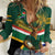 Custom South Africa Rugby Women Casual Shirt 2024 Go Springboks Mascot African Pattern - Wonder Print Shop