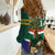 Custom South Africa Rugby Women Casual Shirt 2024 Go Springboks Mascot African Pattern - Wonder Print Shop