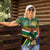 Custom South Africa Rugby Women Polo Shirt 2024 Go Springboks Mascot African Pattern - Wonder Print Shop