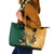 Personalised South Africa And Australia Rugby Leather Tote Bag 2024 Springboks Wallabies Mascots Together - Wonder Print Shop