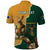 Personalised South Africa And Australia Rugby Polo Shirt 2024 Springboks Wallabies Mascots Together