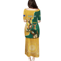 Personalised South Africa And Australia Rugby Puletasi 2024 Springboks Wallabies Mascots Together - Wonder Print Shop