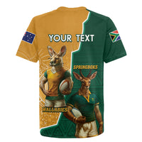 Personalised South Africa And Australia Rugby Rugby Jersey 2024 Springboks Wallabies Mascots Together - Wonder Print Shop