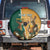 Personalised South Africa And Australia Rugby Spare Tire Cover 2024 Springboks Wallabies Mascots Together