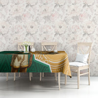 Personalised South Africa And Australia Rugby Tablecloth 2024 Springboks Wallabies Mascots Together - Wonder Print Shop