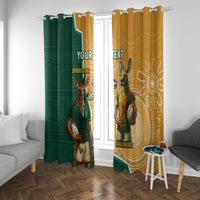 Personalised South Africa And Australia Rugby Window Curtain 2024 Springboks Wallabies Mascots Together - Wonder Print Shop