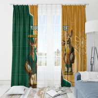 Personalised South Africa And Australia Rugby Window Curtain 2024 Springboks Wallabies Mascots Together - Wonder Print Shop