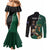 Personalised New Zealand And South Africa Rugby Couples Matching Mermaid Dress and Long Sleeve Button Shirt 2024 All Black Springboks Mascots Together