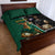 Personalised New Zealand And South Africa Rugby Quilt Bed Set 2024 All Black Springboks Mascots Together