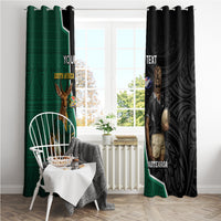 Personalised New Zealand And South Africa Rugby Window Curtain 2024 All Black Springboks Mascots Together - Wonder Print Shop