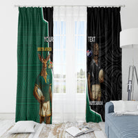 Personalised New Zealand And South Africa Rugby Window Curtain 2024 All Black Springboks Mascots Together - Wonder Print Shop