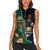 Personalised New Zealand And South Africa Rugby Women Sleeveless Polo Shirt 2024 All Black Springboks Mascots Together - Wonder Print Shop