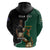 Personalised New Zealand And South Africa Rugby Zip Hoodie 2024 All Black Springboks Mascots Together