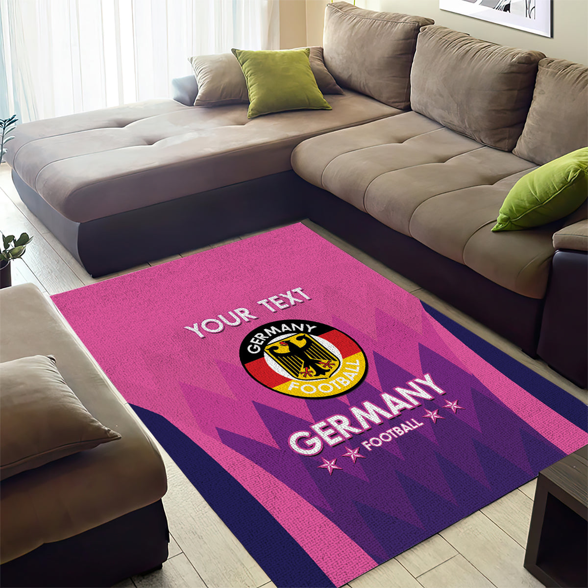 Custom Germany Football Area Rug 2024 Nationalelf - Pink Version - Wonder Print Shop