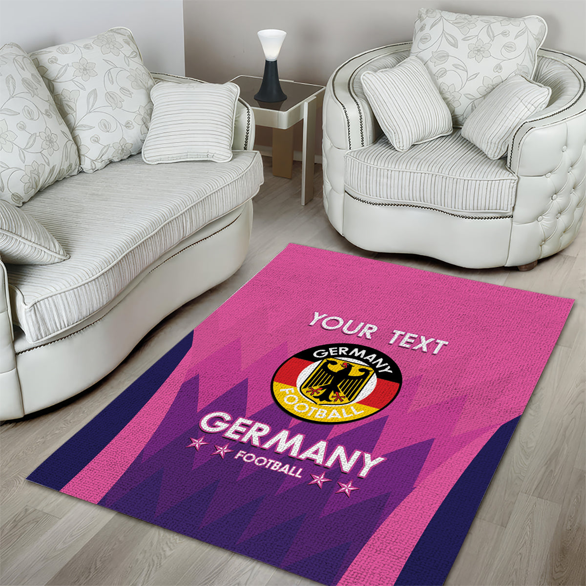 Custom Germany Football Area Rug 2024 Nationalelf - Pink Version - Wonder Print Shop