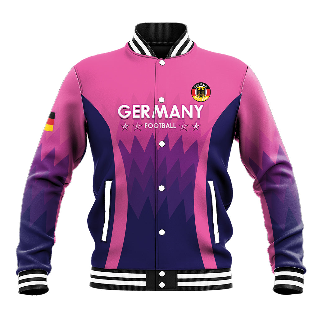 Custom Germany Football Baseball Jacket 2024 Nationalelf - Pink Version - Wonder Print Shop