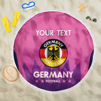 Custom Germany Football Beach Blanket 2024 Nationalelf - Pink Version - Wonder Print Shop