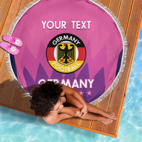 Custom Germany Football Beach Blanket 2024 Nationalelf - Pink Version - Wonder Print Shop