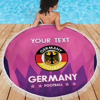 Custom Germany Football Beach Blanket 2024 Nationalelf - Pink Version - Wonder Print Shop