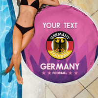 Custom Germany Football Beach Blanket 2024 Nationalelf - Pink Version - Wonder Print Shop
