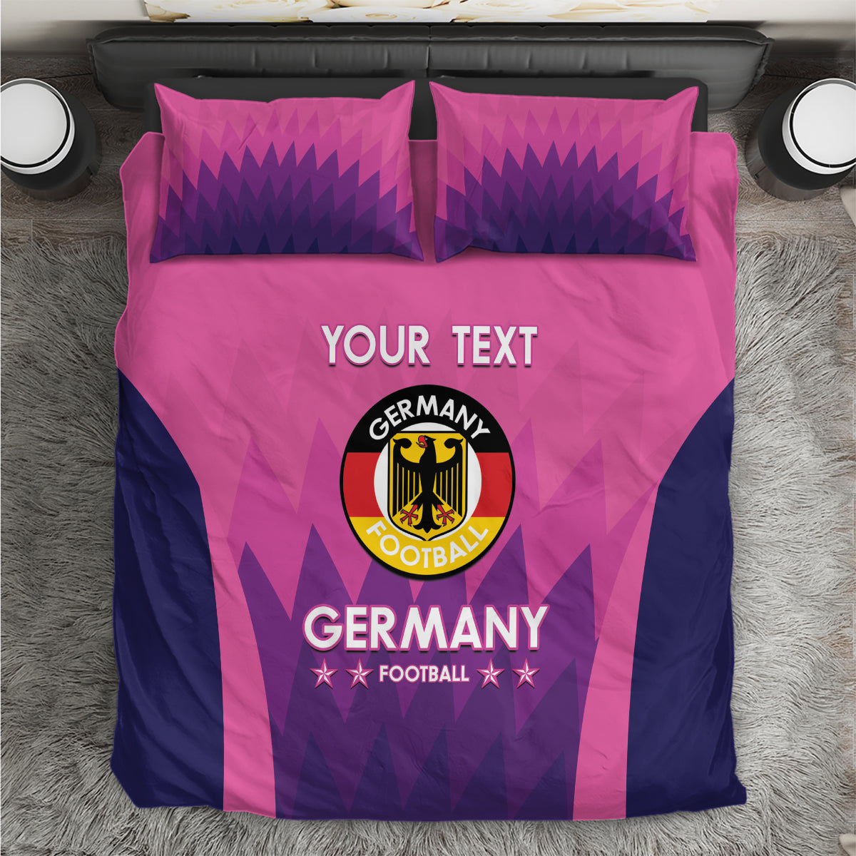 Custom Germany Football Bedding Set 2024 Nationalelf - Pink Version - Wonder Print Shop