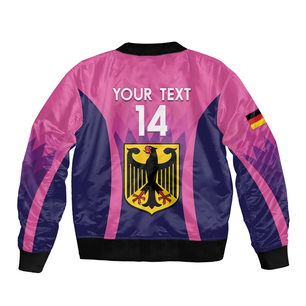 Custom Germany Football Bomber Jacket 2024 Nationalelf - Pink Version - Wonder Print Shop