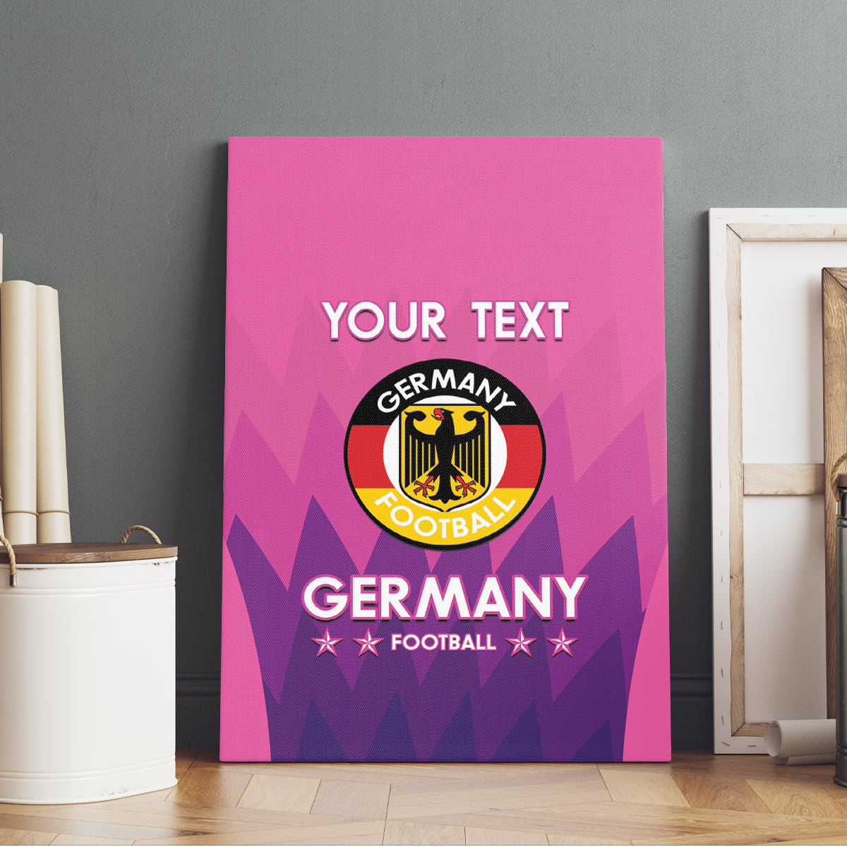 Custom Germany Football Canvas Wall Art 2024 Nationalelf - Pink Version - Wonder Print Shop