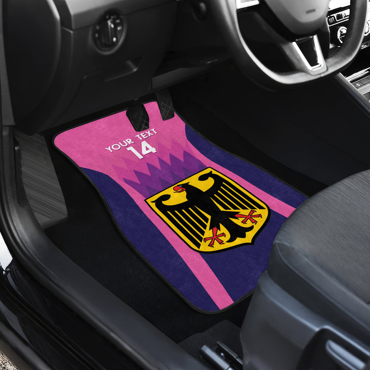Custom Germany Football Car Mats 2024 Nationalelf - Pink Version - Wonder Print Shop
