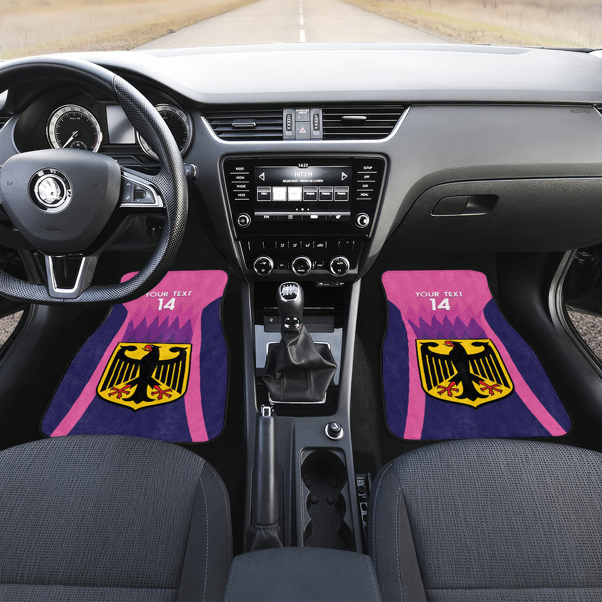 Custom Germany Football Car Mats 2024 Nationalelf - Pink Version - Wonder Print Shop