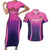 Custom Germany Football Couples Matching Short Sleeve Bodycon Dress and Hawaiian Shirt 2024 Nationalelf - Pink Version - Wonder Print Shop