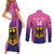 Custom Germany Football Couples Matching Short Sleeve Bodycon Dress and Long Sleeve Button Shirt 2024 Nationalelf - Pink Version - Wonder Print Shop