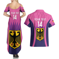 Custom Germany Football Couples Matching Summer Maxi Dress and Hawaiian Shirt 2024 Nationalelf - Pink Version - Wonder Print Shop