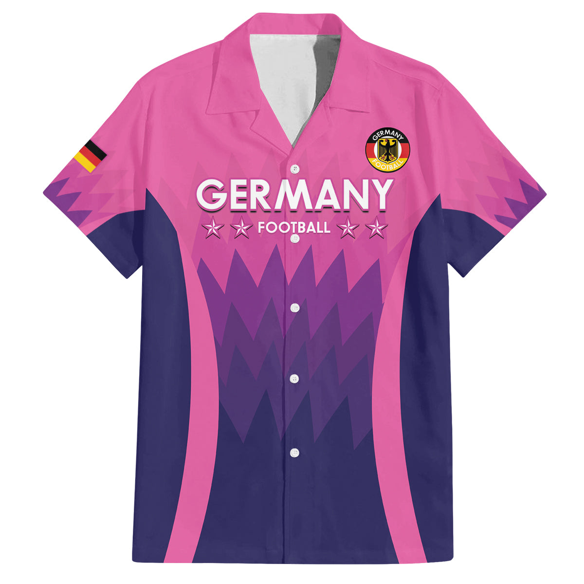 Custom Germany Football Family Matching Off Shoulder Maxi Dress and Hawaiian Shirt 2024 Nationalelf - Pink Version - Wonder Print Shop