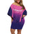 Custom Germany Football Family Matching Off Shoulder Short Dress and Hawaiian Shirt 2024 Nationalelf - Pink Version - Wonder Print Shop