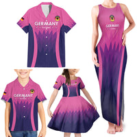 Custom Germany Football Family Matching Tank Maxi Dress and Hawaiian Shirt 2024 Nationalelf - Pink Version - Wonder Print Shop