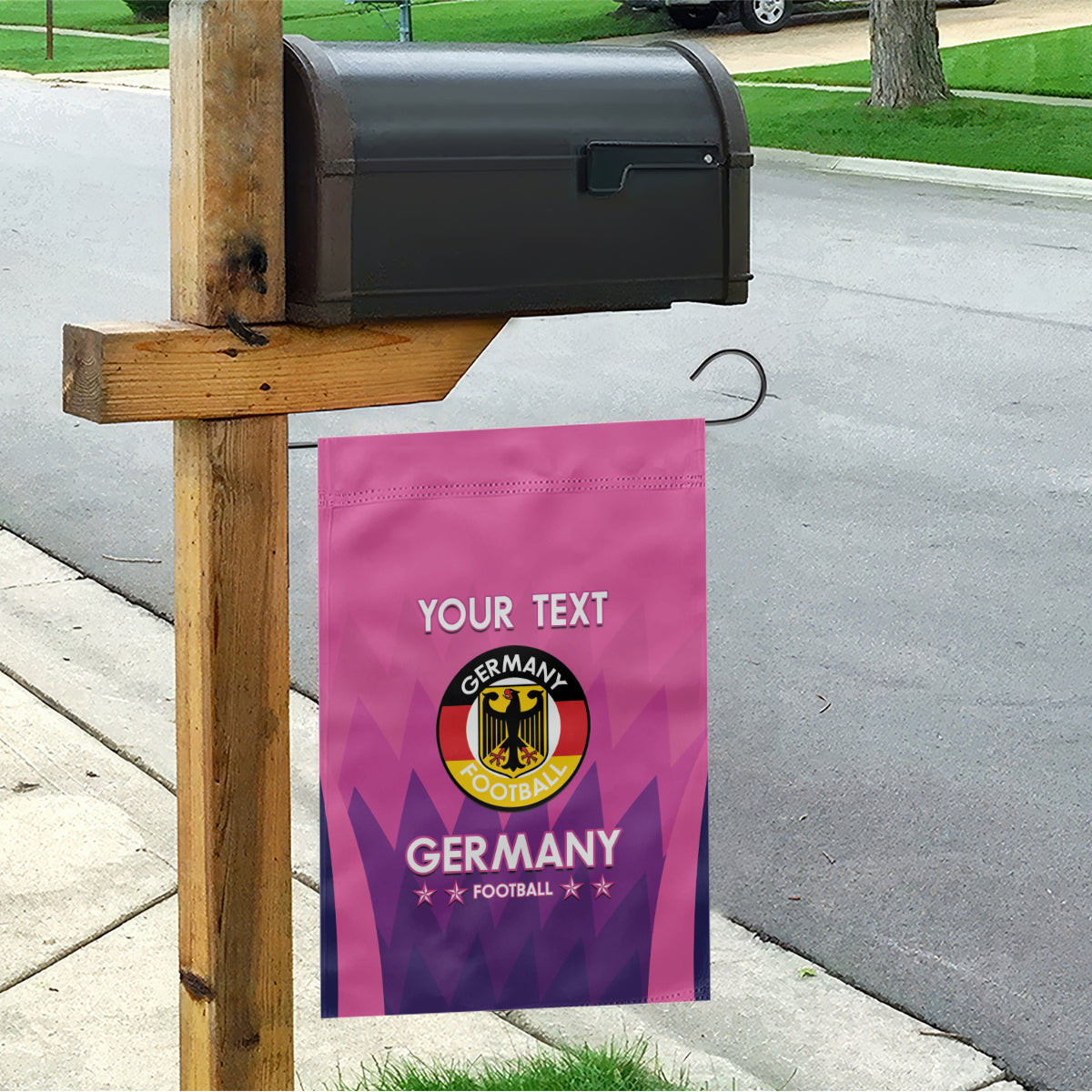 Custom Germany Football Garden Flag 2024 Nationalelf - Pink Version - Wonder Print Shop