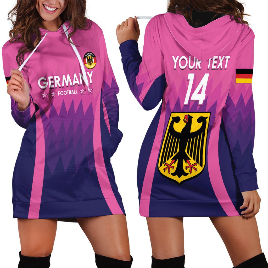 Custom Germany Football Hoodie Dress 2024 Nationalelf - Pink Version - Wonder Print Shop