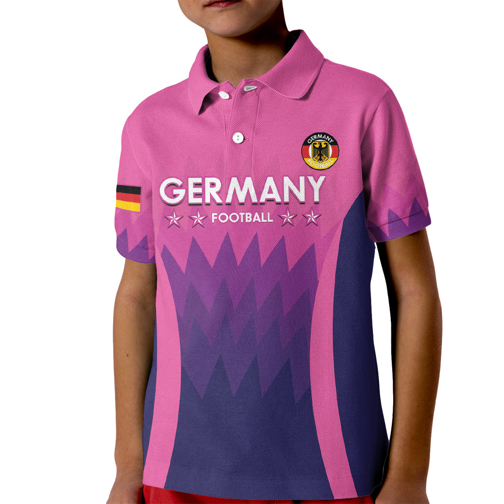 Custom Germany Football Kid Polo Shirt 2024 Nationalelf - Pink Version - Wonder Print Shop