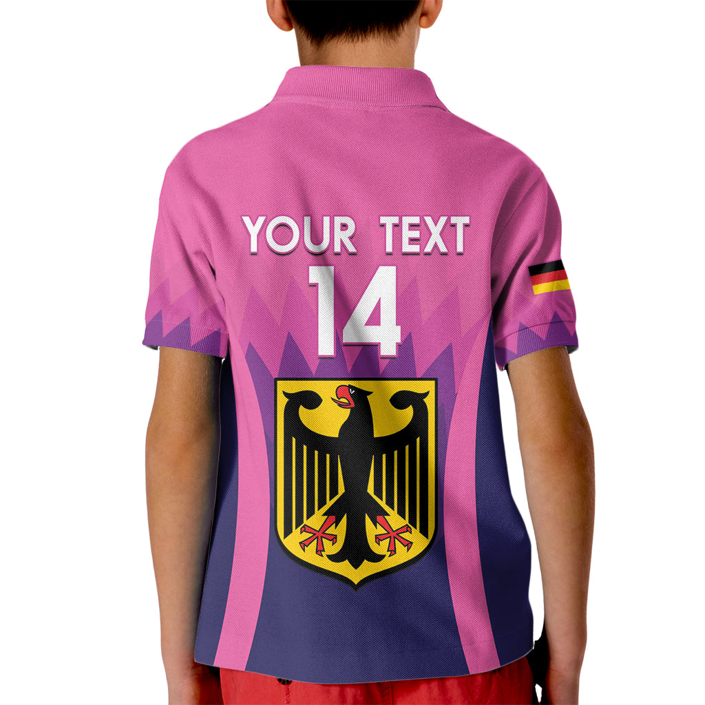 Custom Germany Football Kid Polo Shirt 2024 Nationalelf - Pink Version - Wonder Print Shop