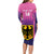 Custom Germany Football Long Sleeve Bodycon Dress 2024 Nationalelf - Pink Version - Wonder Print Shop