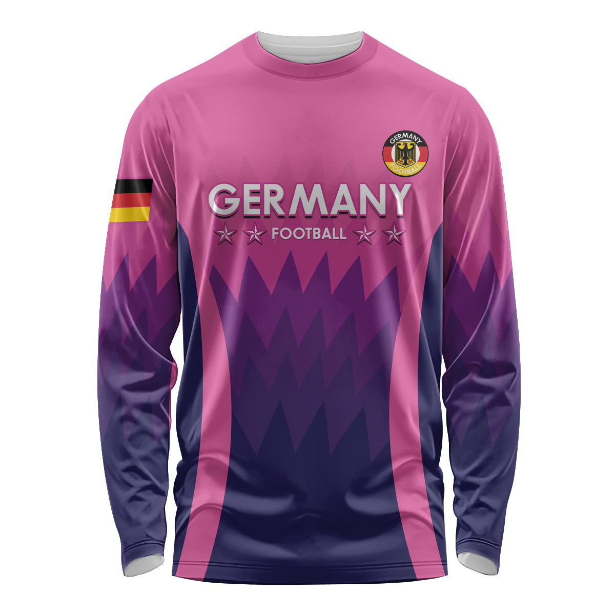 Custom Germany Football Long Sleeve Shirt 2024 Nationalelf - Pink Version - Wonder Print Shop