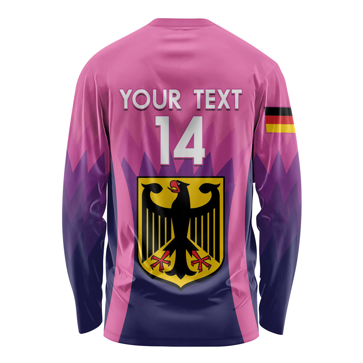 Custom Germany Football Long Sleeve Shirt 2024 Nationalelf - Pink Version - Wonder Print Shop