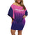 Custom Germany Football Off Shoulder Short Dress 2024 Nationalelf - Pink Version - Wonder Print Shop