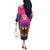 Custom Germany Football Off The Shoulder Long Sleeve Dress 2024 Nationalelf - Pink Version - Wonder Print Shop
