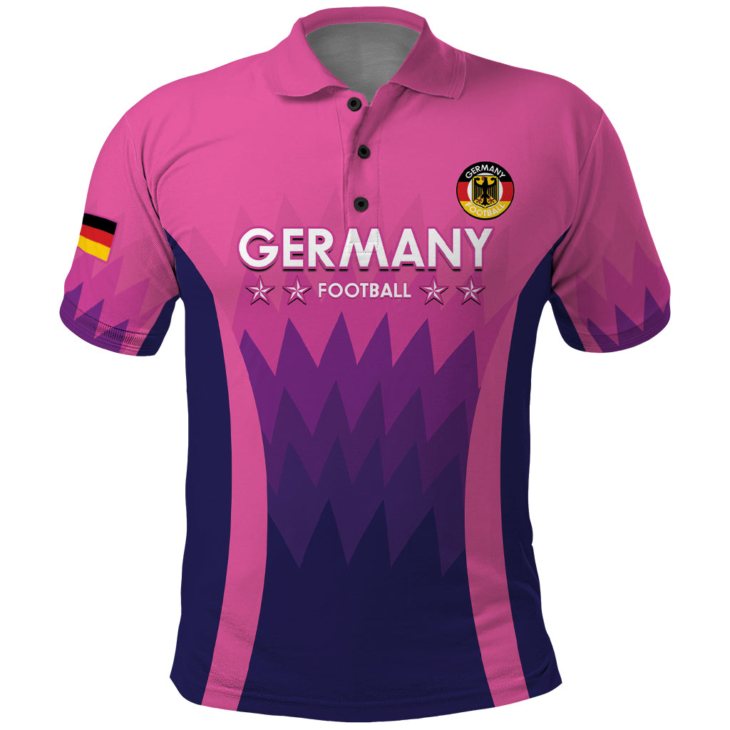 Custom Germany Football Polo Shirt 2024 Nationalelf - Pink Version - Wonder Print Shop