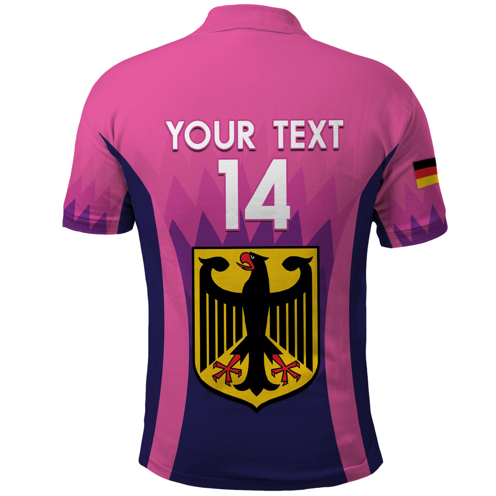 Custom Germany Football Polo Shirt 2024 Nationalelf - Pink Version - Wonder Print Shop