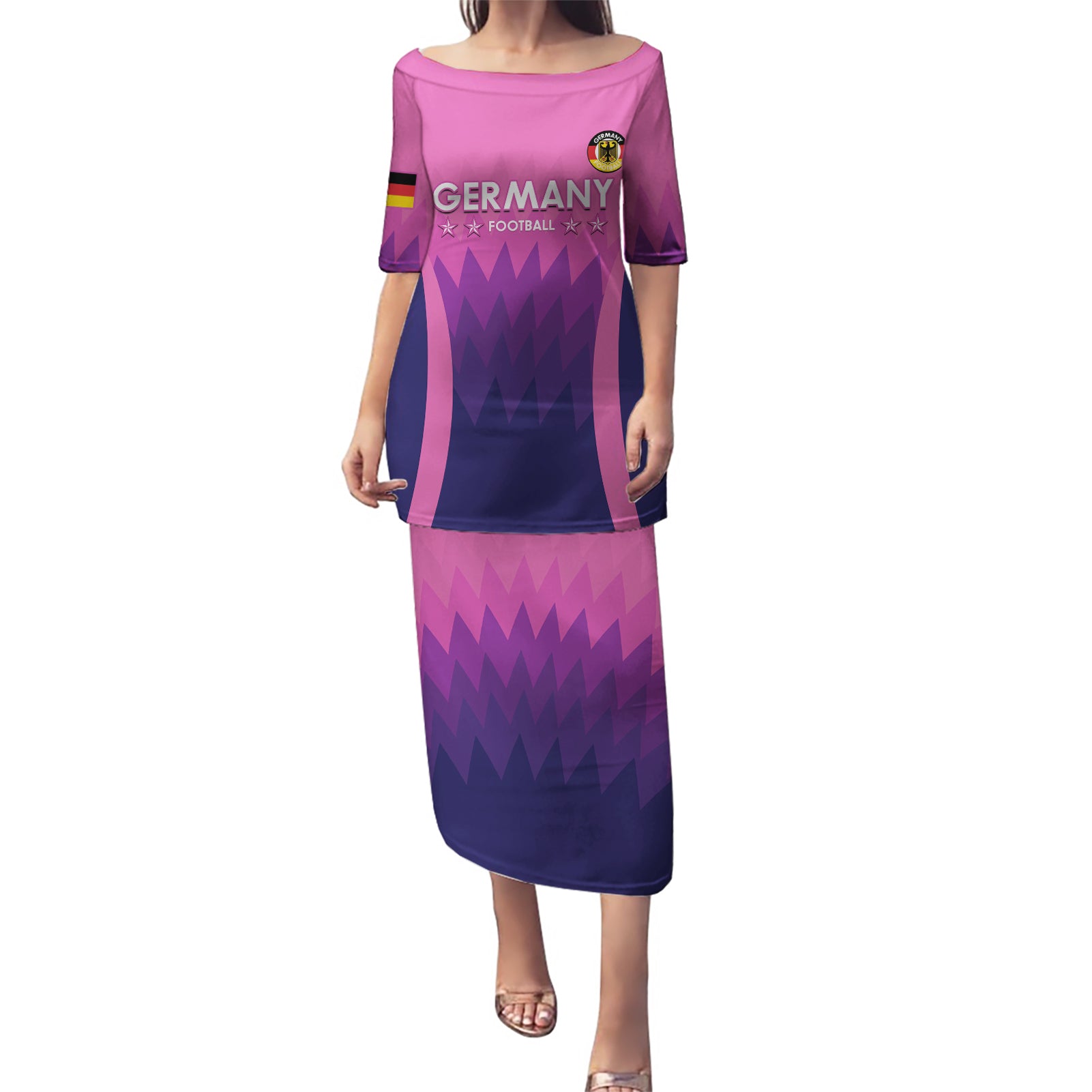Custom Germany Football Puletasi 2024 Nationalelf - Pink Version - Wonder Print Shop