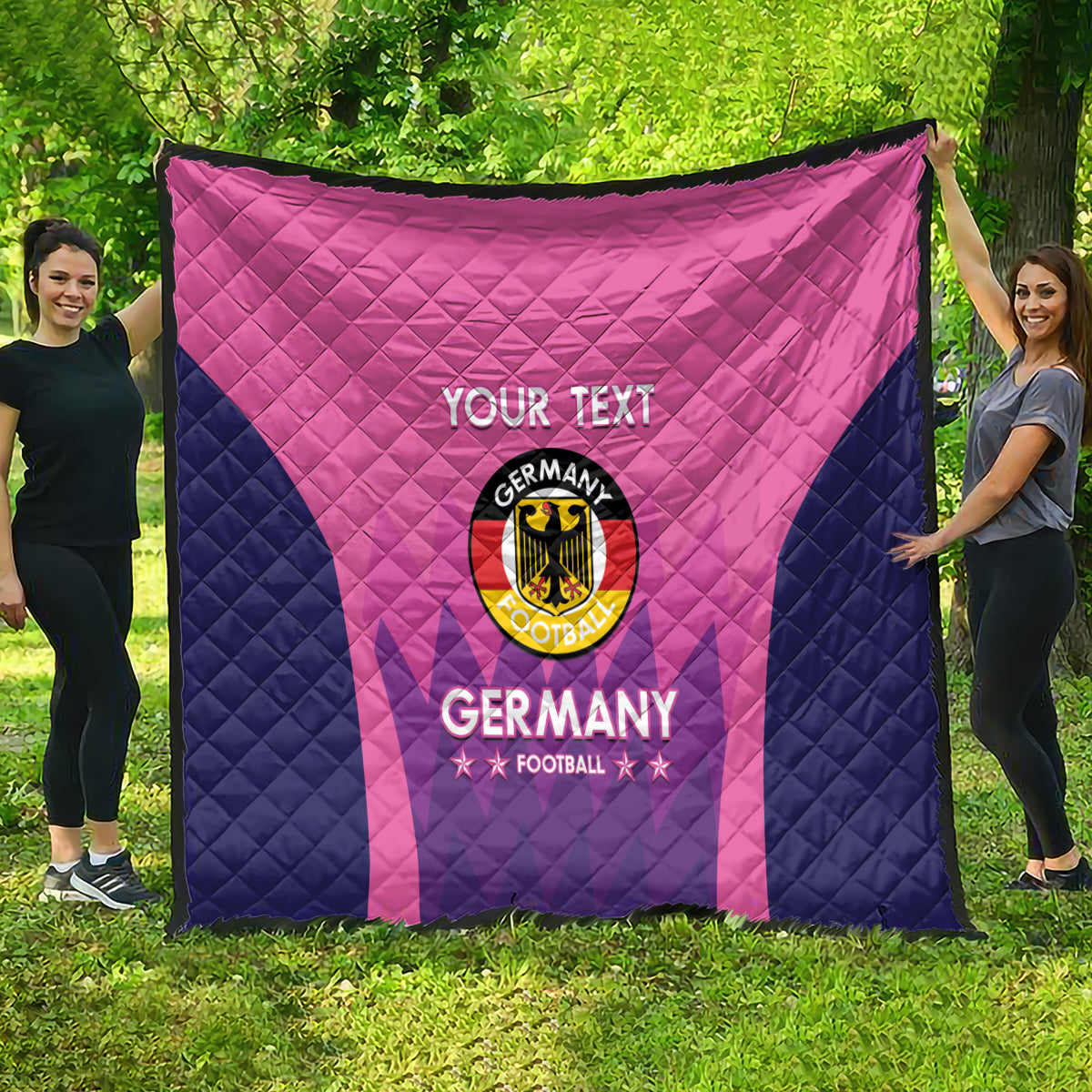 Custom Germany Football Quilt 2024 Nationalelf - Pink Version - Wonder Print Shop